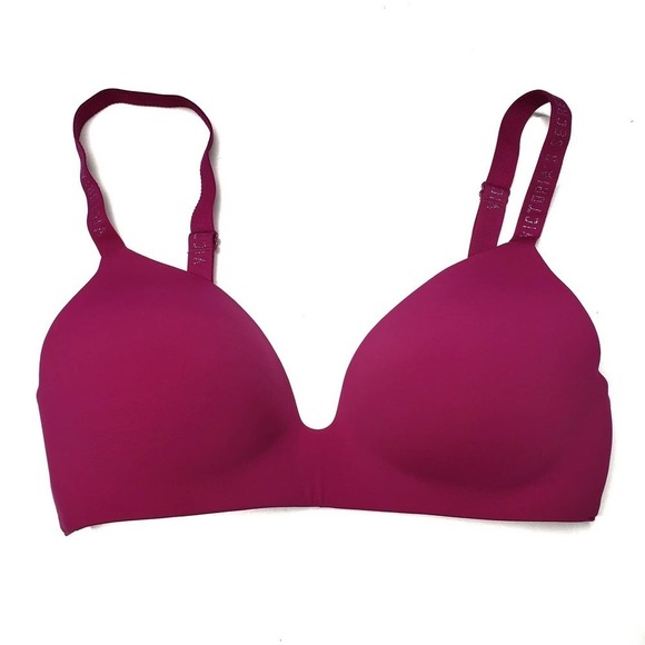 Victoria's‎ Secret T-Shirt Lightly Lined Wireless Bra 32D Fuchsia Pink - Picture 1 of 7